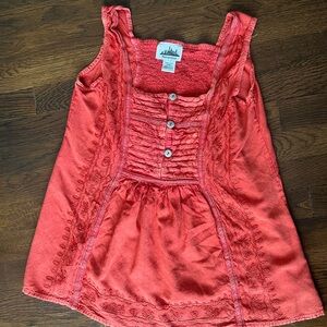 Red Orange Sleeveless Top